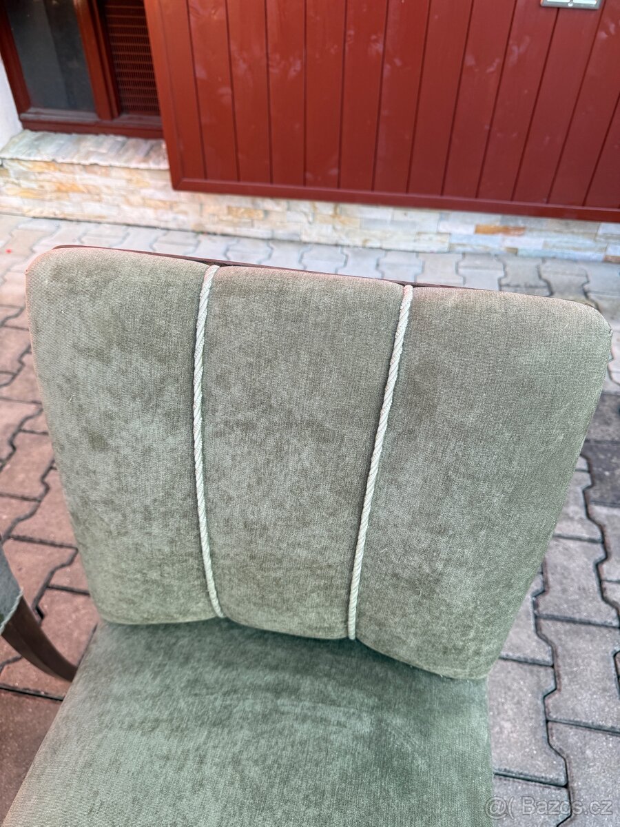 Staré polstrované židle zrenovované - 6