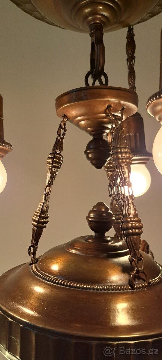 Starožitný lustr, secese, secesní - 6