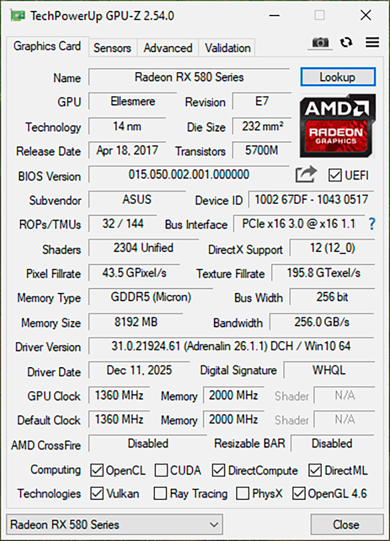 Grafická karta, ASUS ROG STRIX GAMING RX580 O8G - 6