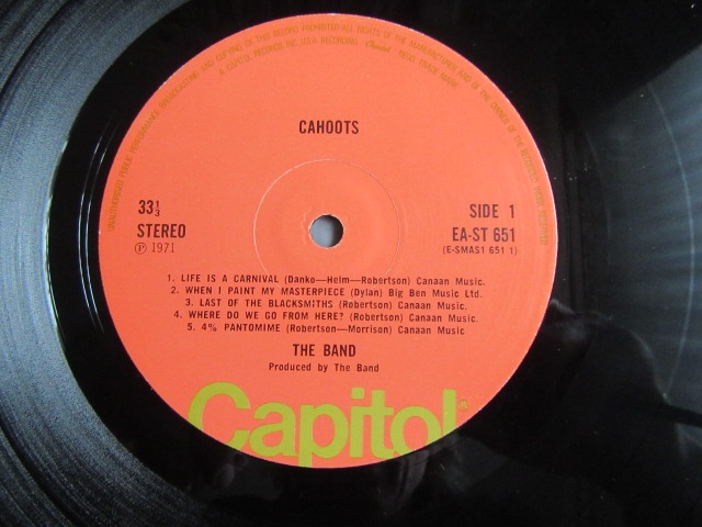LP The Band - Cahoots - 6