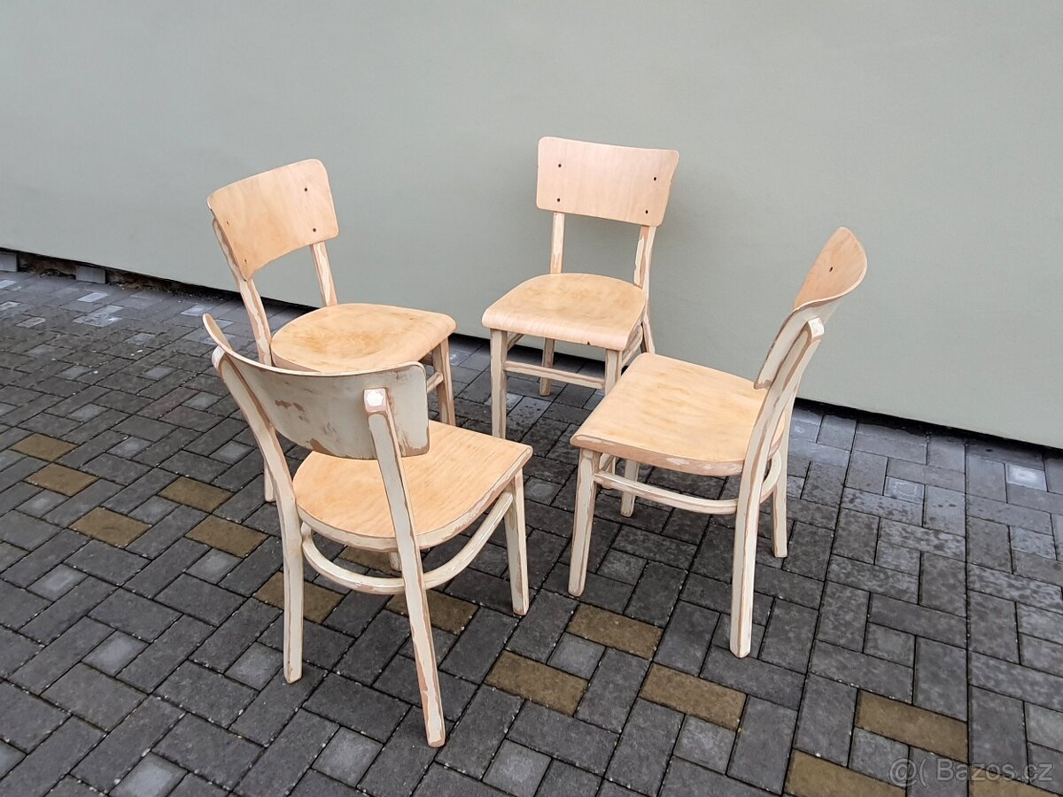 Celodřevěné jídelní židle TON po renovaci - 6