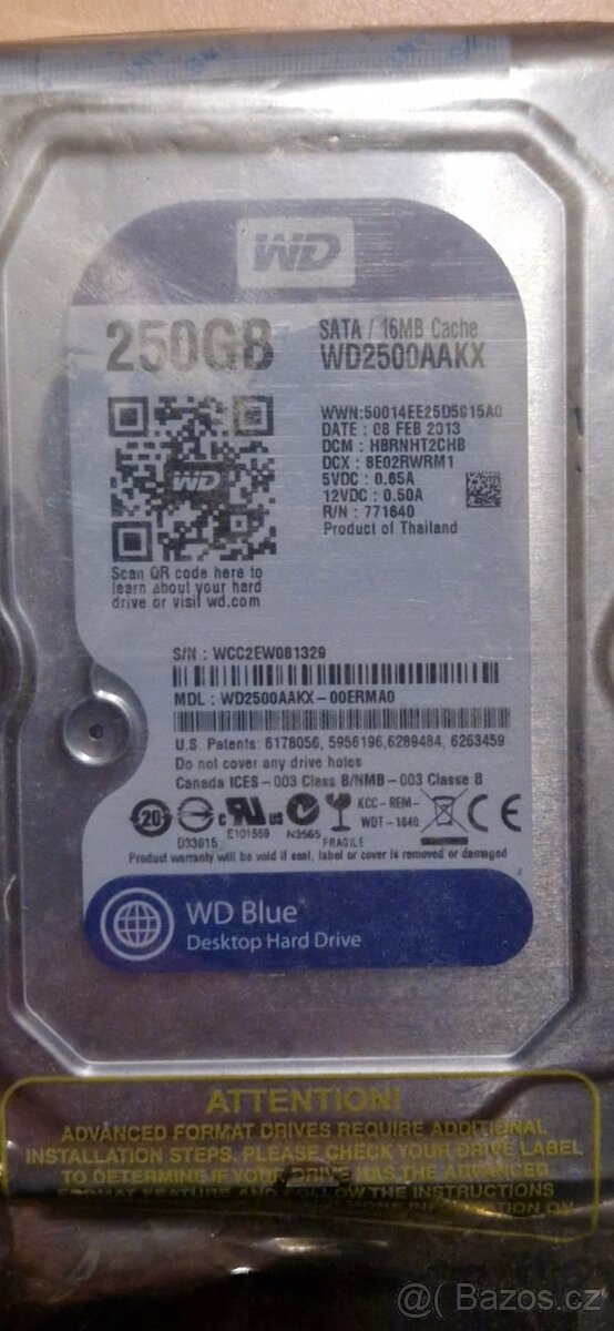 Nové disky interní a externí 250 - 750GB Plotnový i SSD - 6