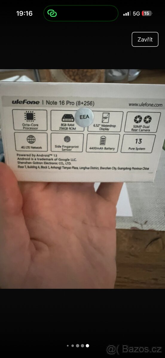 UleFone Note 16 Pro. 8+256GB - 6