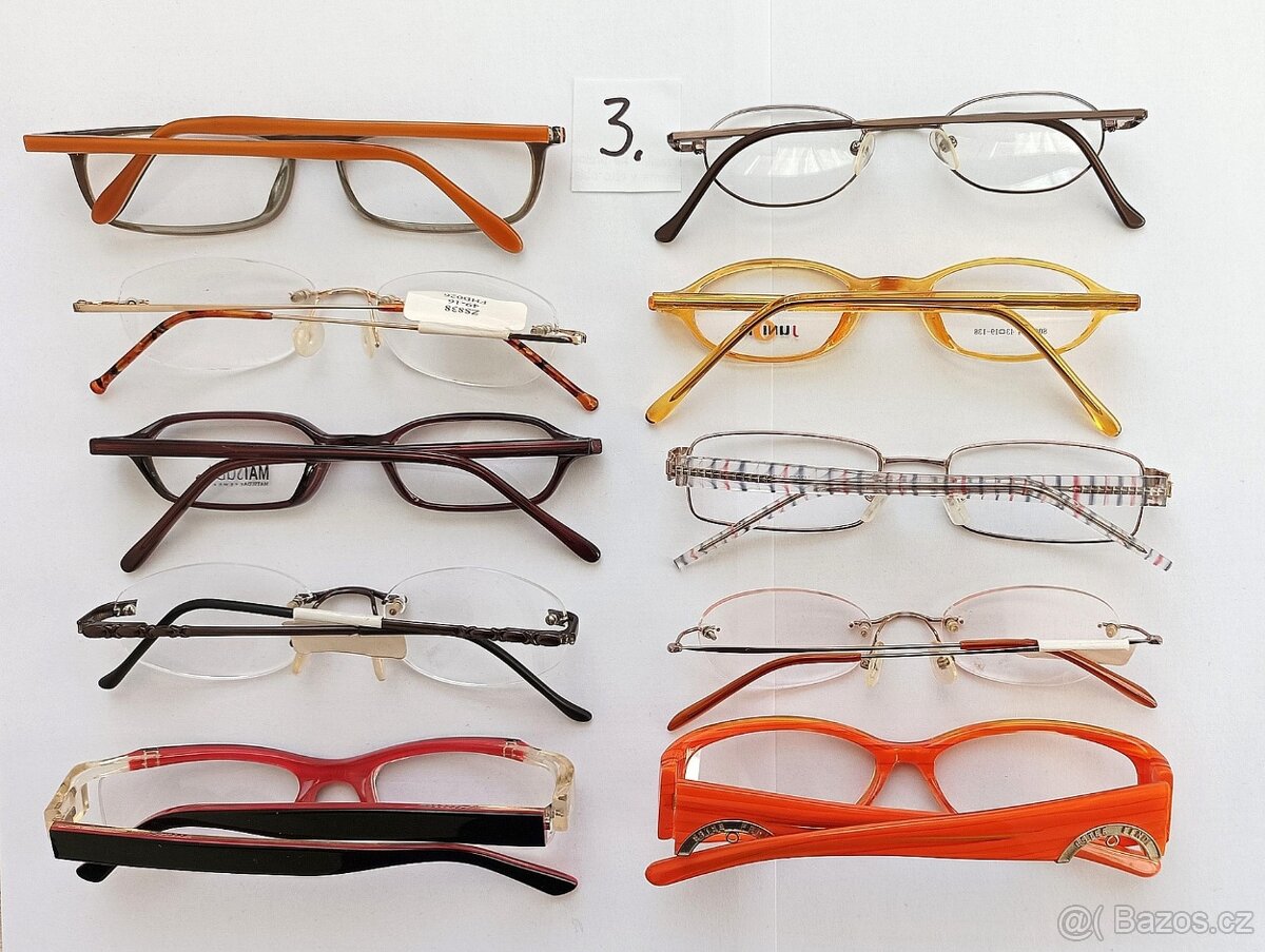55 obrub na dioptrické brýle, různé druhy, vše dohromady - 6