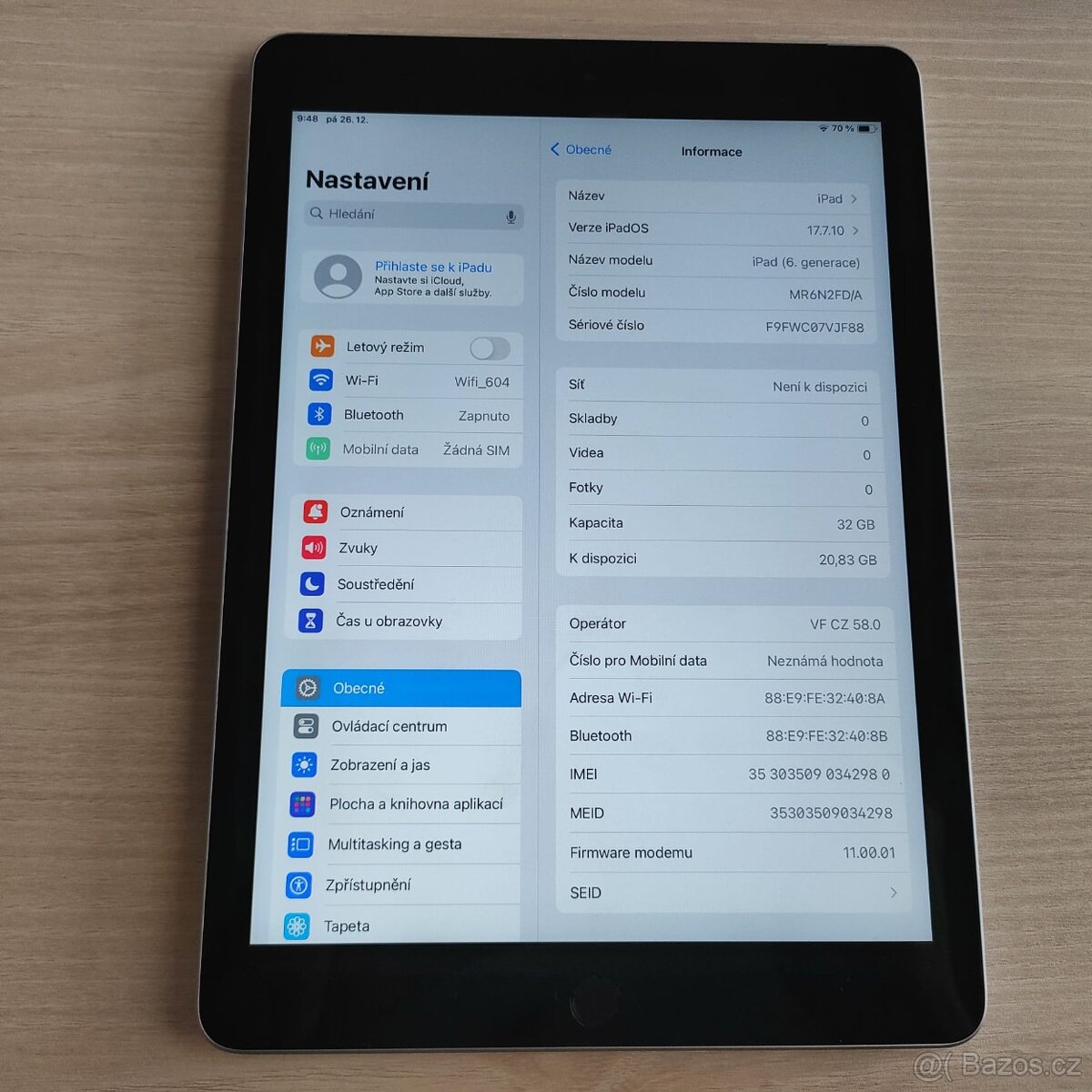 Apple iPad 9.7"Retina/ 32GB/ Wi-Fi-Sim, 2018 6.gen - 6