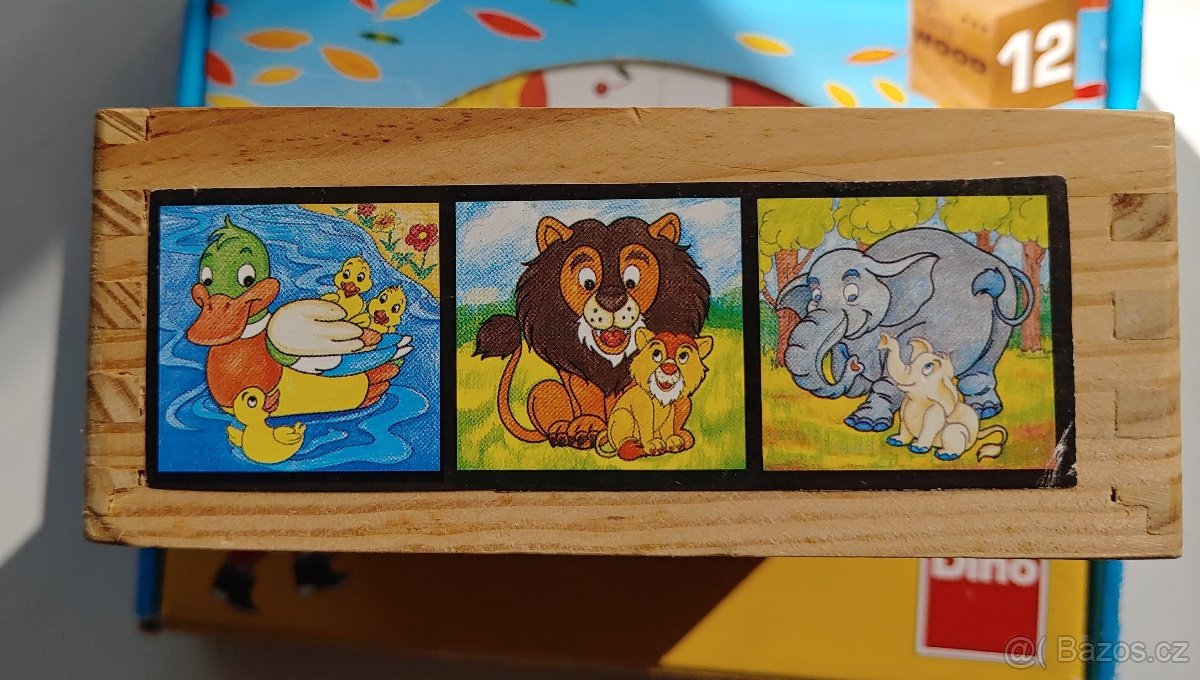 Dřevěné obrázkové kostky - 6
