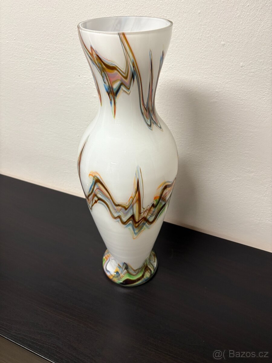 Autorské sklo - velká váza - 6