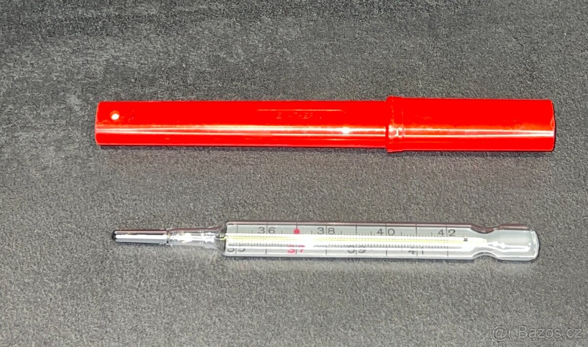 Přesný Lékařský Teploměr - RTUT'OVÝ. Funkční. - 6