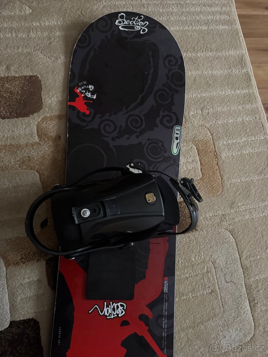 Snowboard 160cm komplet set, boty 43 - 6