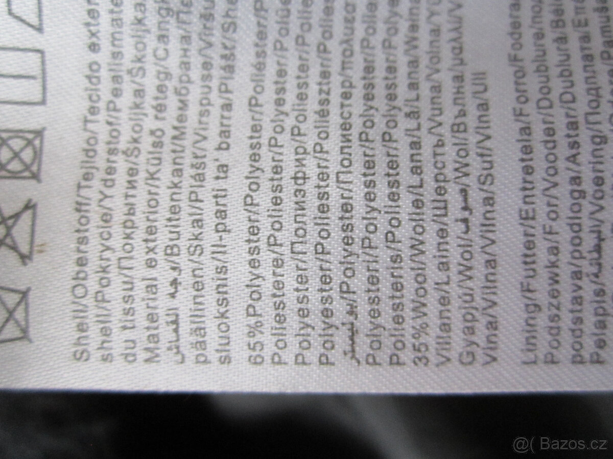 Černý zimní kabát vel. M/L/XL, zapínání na patentky - 6