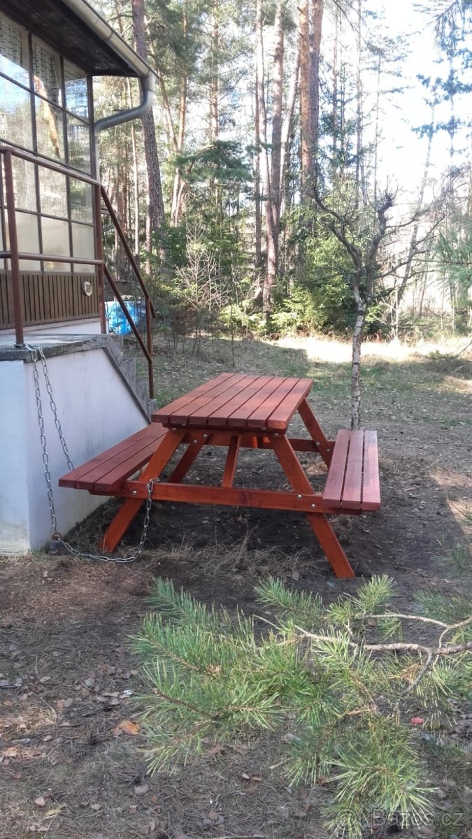 Zahradní posezení , pivní set , lavice , masiv ,stohovatelný - 6