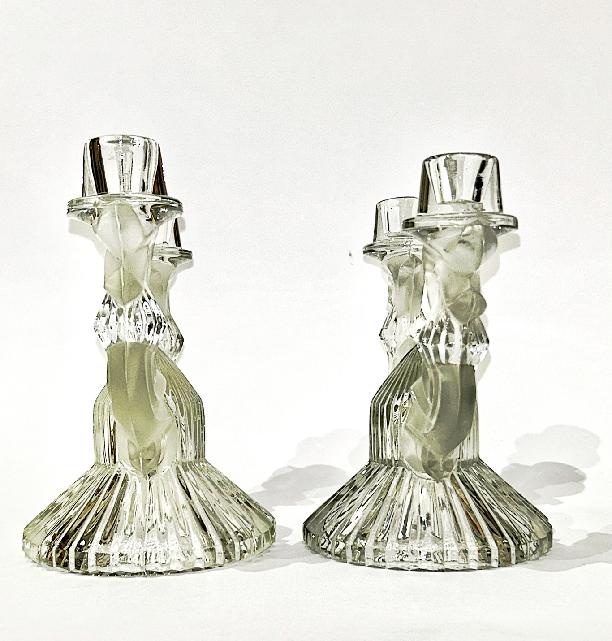 Svícny 2x / Art Deco/ Libochovice - 6