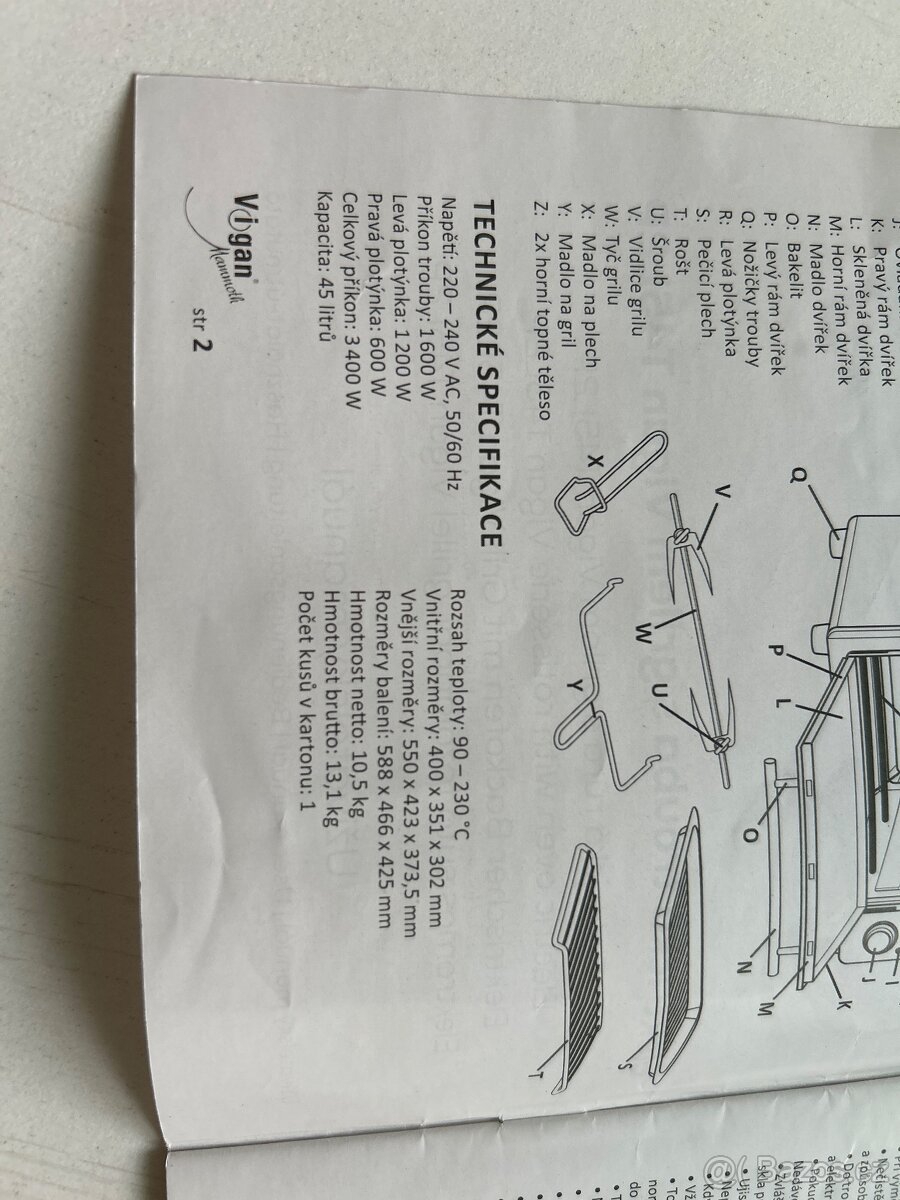 Elektrická trouba s plotýnkami Vigan Mammoth - 6
