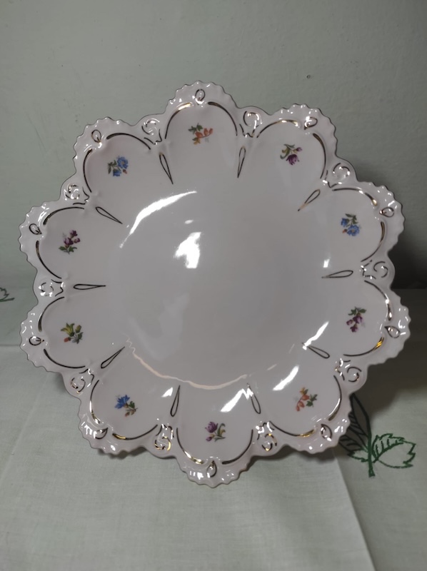 Mísa na podstavci růžový porcelán - 6