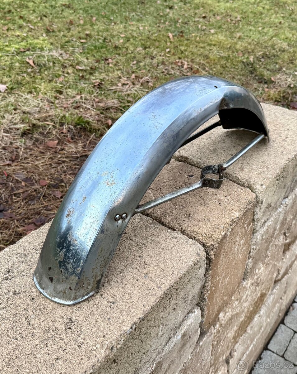 Jawa 350 634 638 - přední blatník chrom - 6