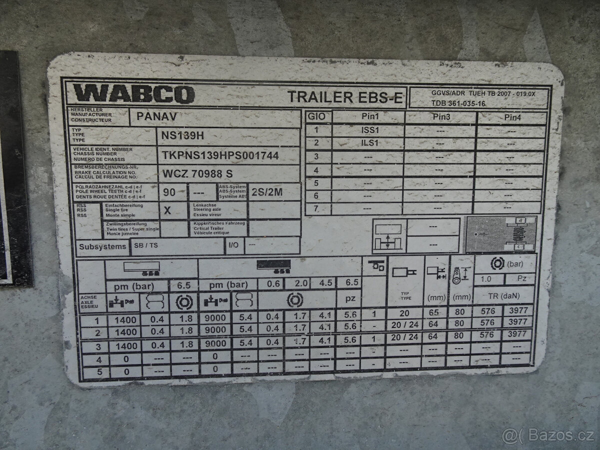 Panav sklápěcí návěs NS139H4PSO - 6