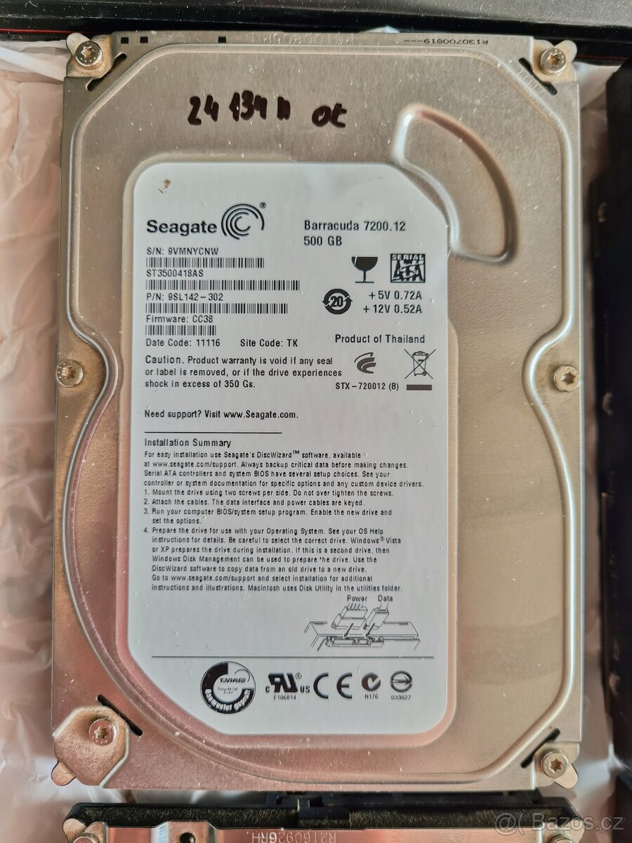 4x 500gb sata bez vadných sektorů do Pc. - 6