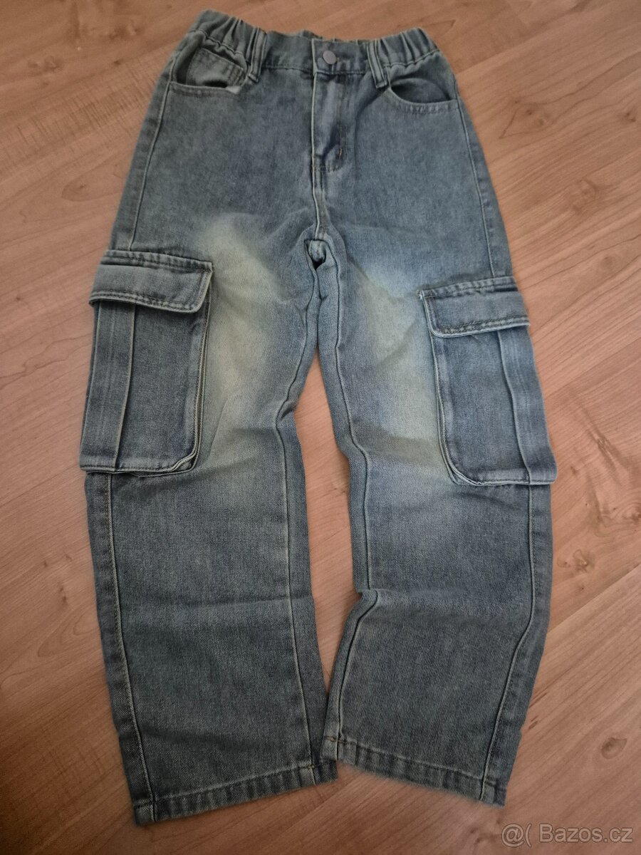 Baggy džíny rifle modré nové v.140 - 6