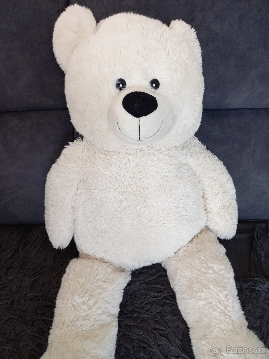 Velký plyšový medvěd bílý - 6