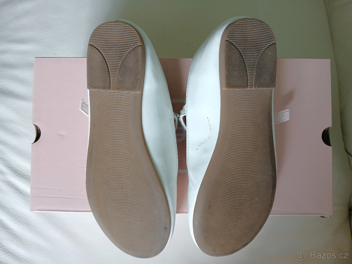 Dívčí bílé baleriny lakovky GRACELAND EU33 - 6