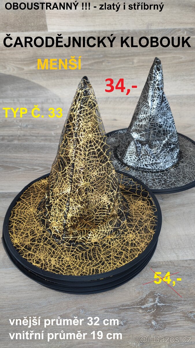 Čarodějnické klobouky - MENŠÍ - SLEVY - 6