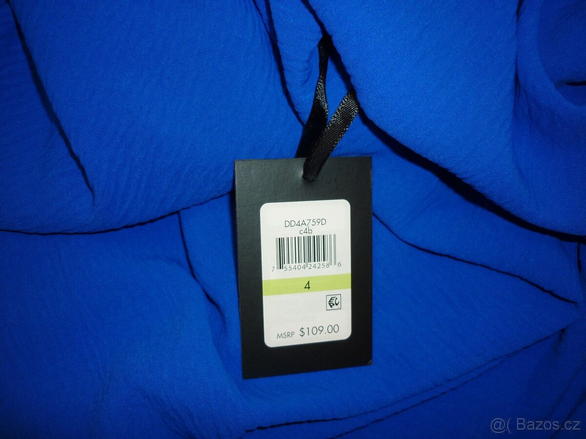 Modré šaty s volánem DKNY - 6