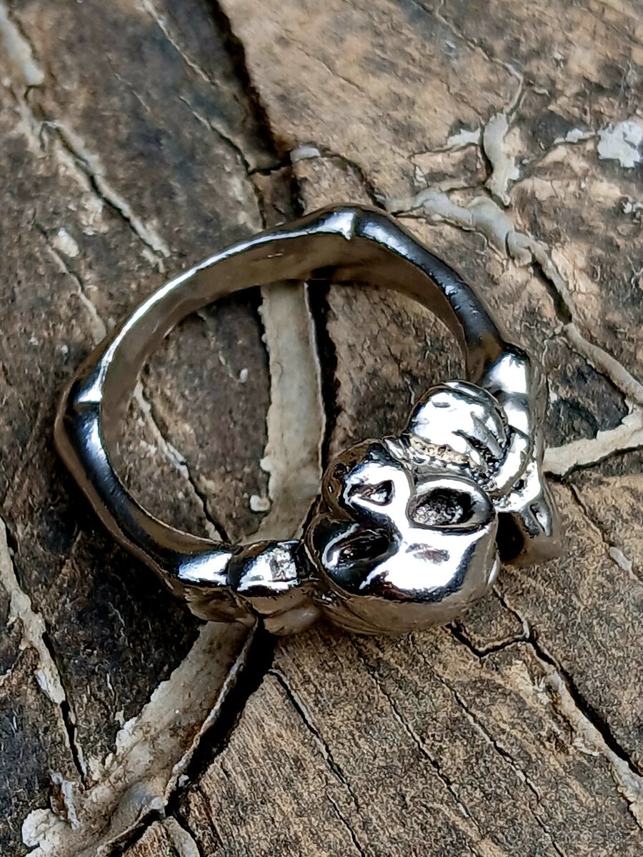 Starý prsten memento mori - 6