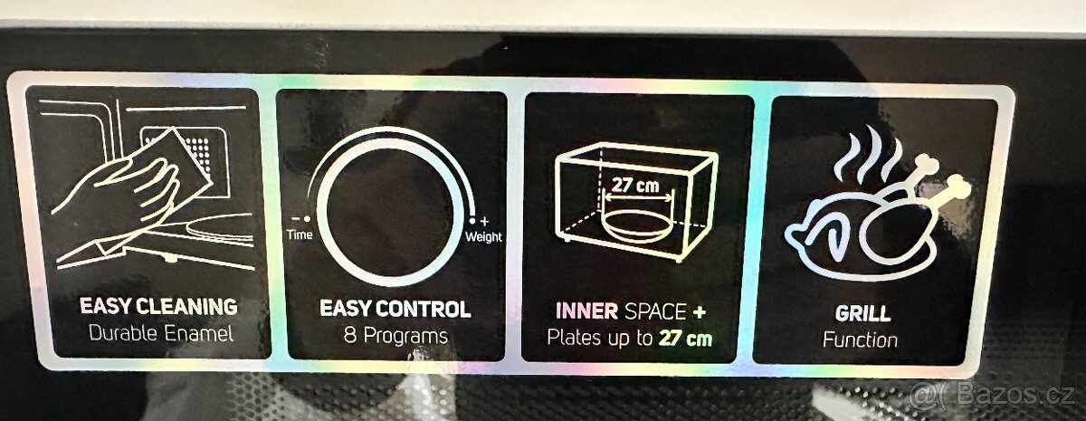 Mikrovlnná trouba Sencor s grilem 27 cm a programy - 6
