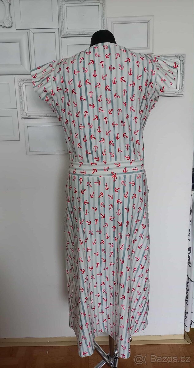 Bavlněné šaty s kotvami - 6