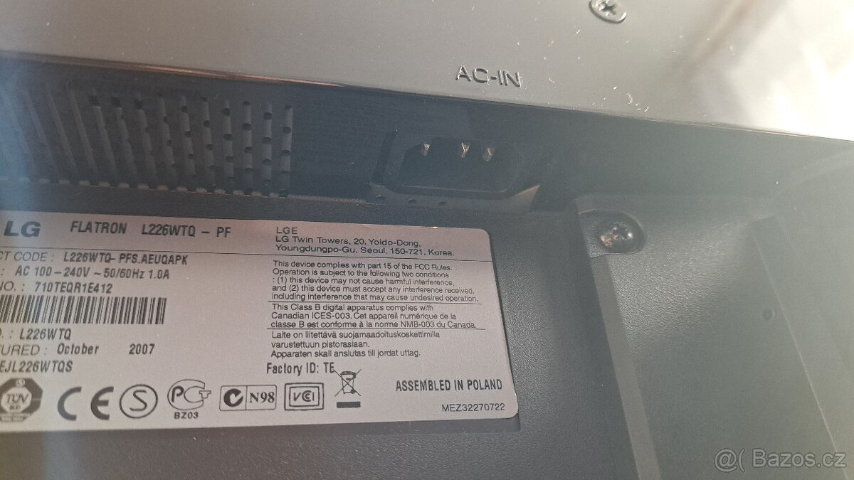 Monitor 22" LG Flatron Wide L226WTQ - 6