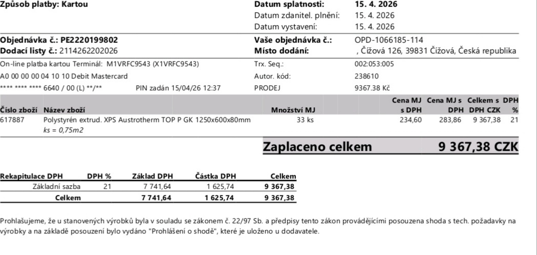 Polystyren XPS fasádní - 6