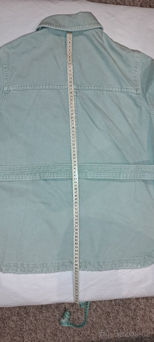 Džínová dámská Zara- košilový střih - 6