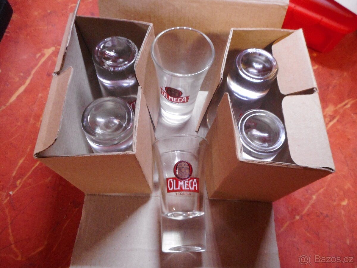 Panáky sklo Olmeca - 6