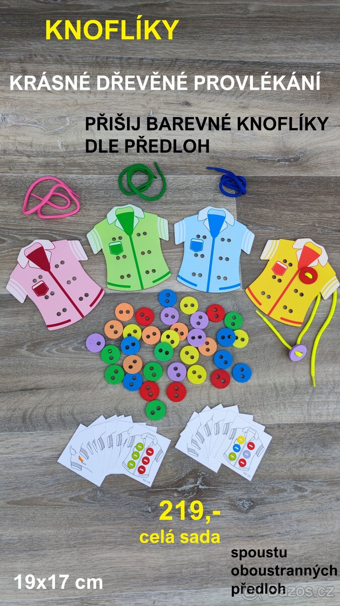 Dřevěné montessori hračky - VÝPRODEJ - 6