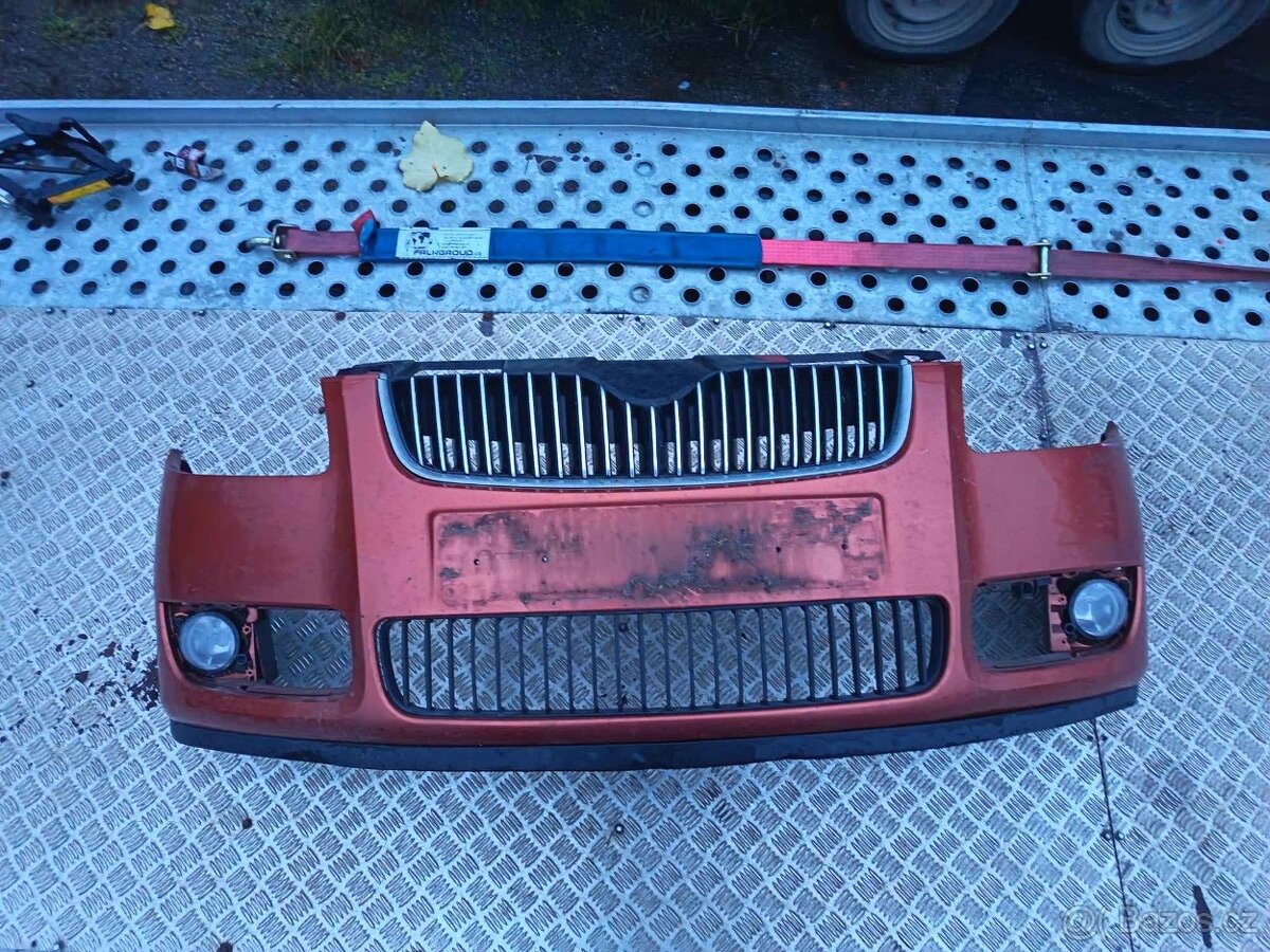 Díly na předek Fabia 2 předface oranžová 9771 - 6