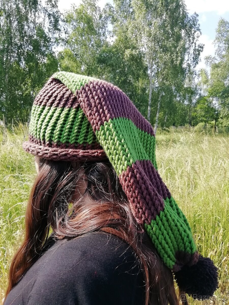 Nová pletená mega dlouhá čepice - 6