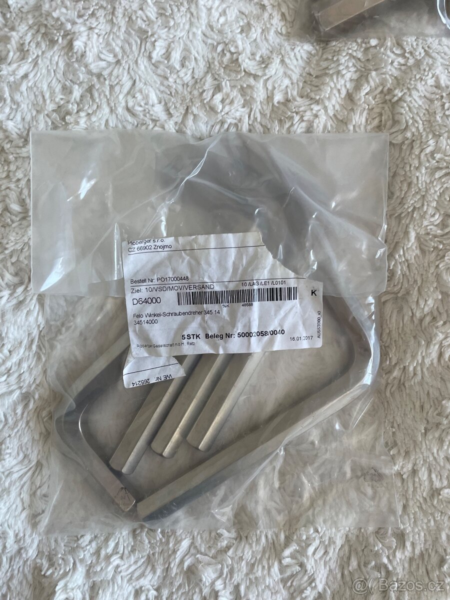 Imbusové klíče, vel. 17, 14, 12 - 6