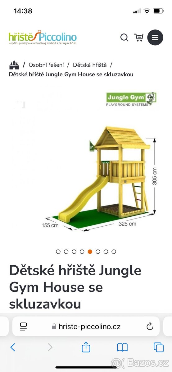 Dětské hřiště Jungle Gym House se skluzavkou - 6