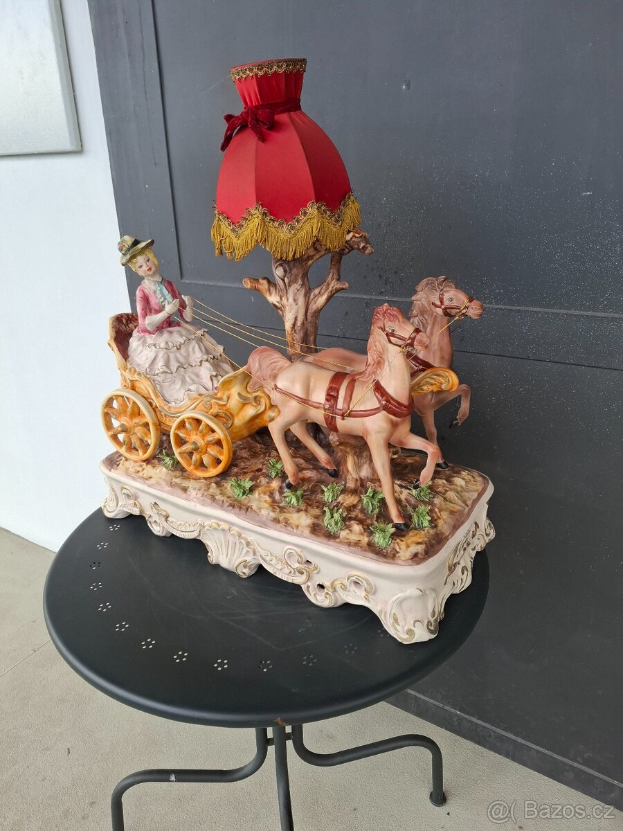 Starožitné porcelánové sousoší Capodimonte - 6