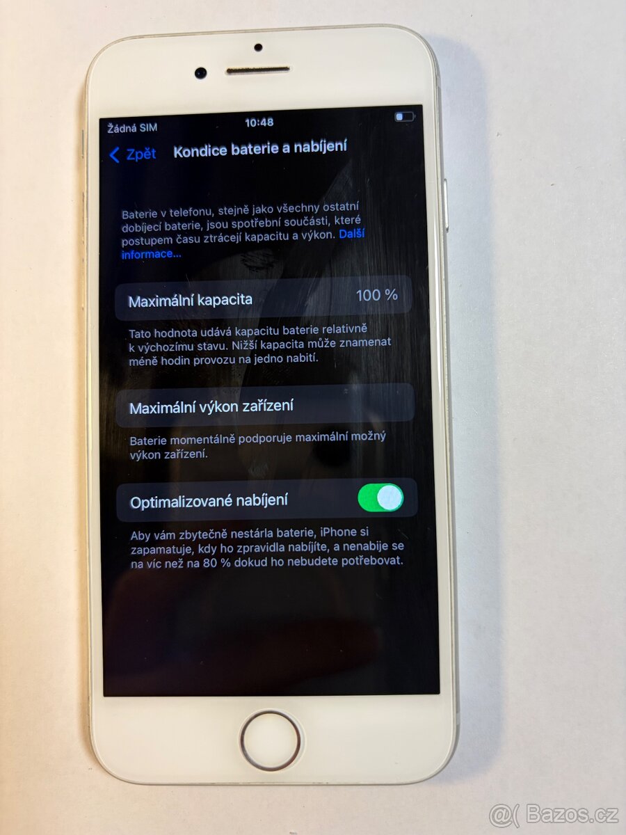 Apple iPhone 8 256gb kondice baterie 100% s kabelem ios 16.7 - 6