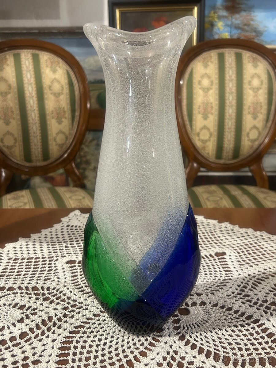 Váza hutní sklo František Špinar 1976 škrdlovice - 6