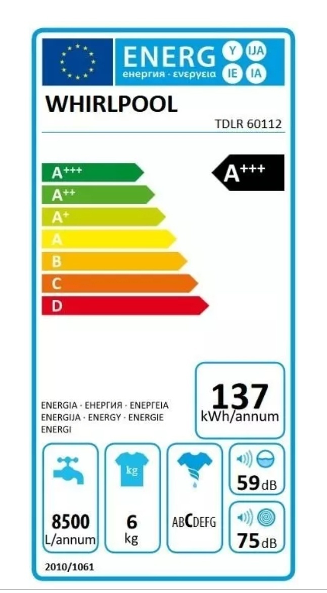 Prodáno Whirlpool A+++, 6kg, 1000ot.min - 6