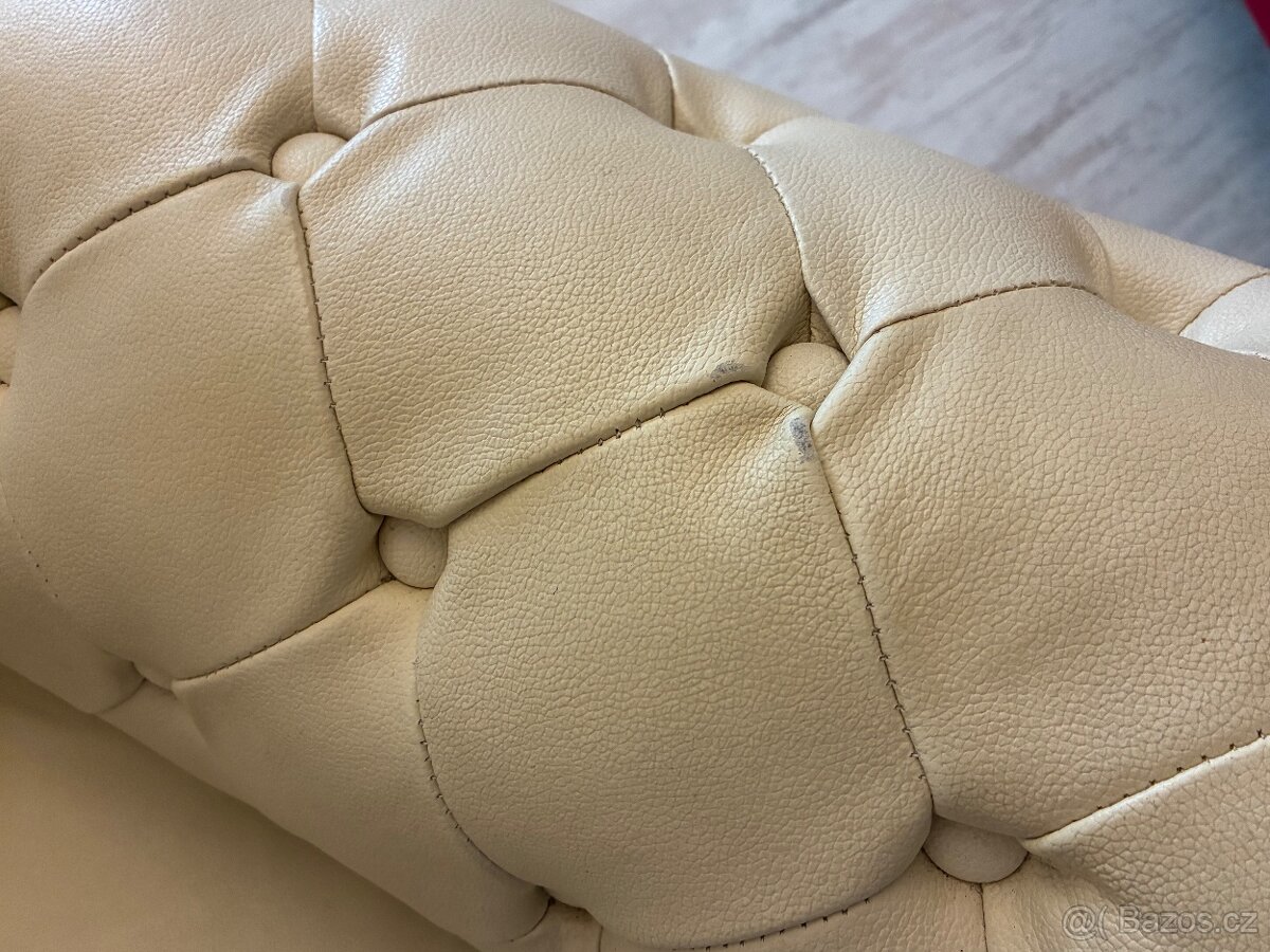 Křeslo Chesterfield kožené - 6