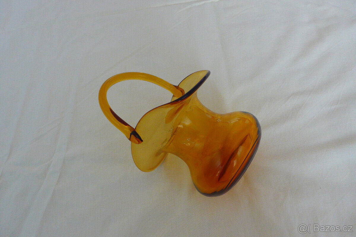 Košik + Popelnik Hutní Barvené Sklo - 6