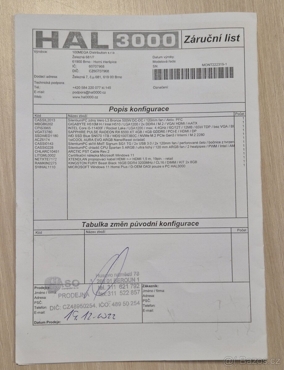 PC HAL3000, i5-11400F (4,4GHz), 16GB, 1TB SSD, RX6500XT, WIN - 6