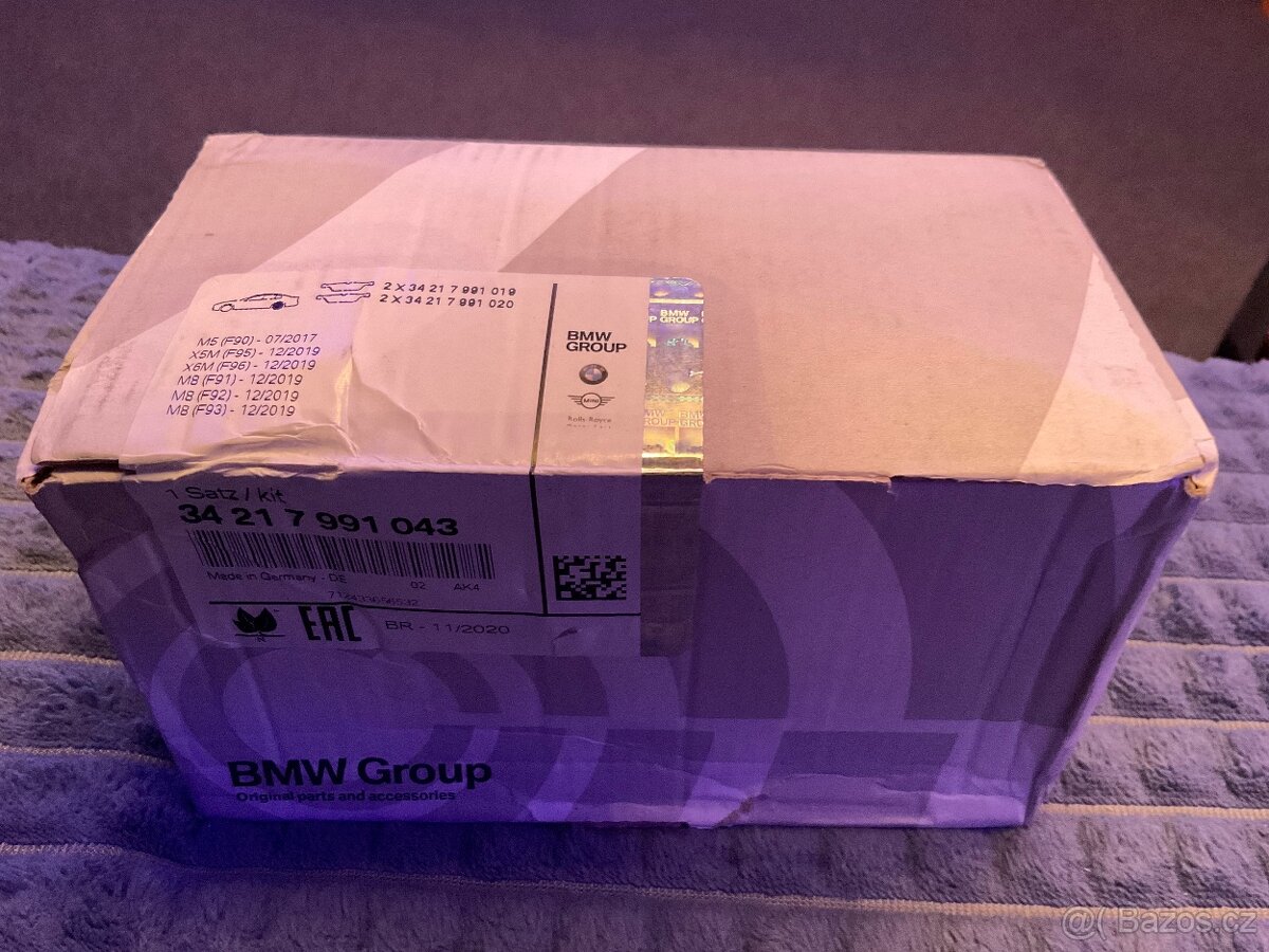 BMW M5 M8 X5M X6M zadní originální brzdové destičky - 6