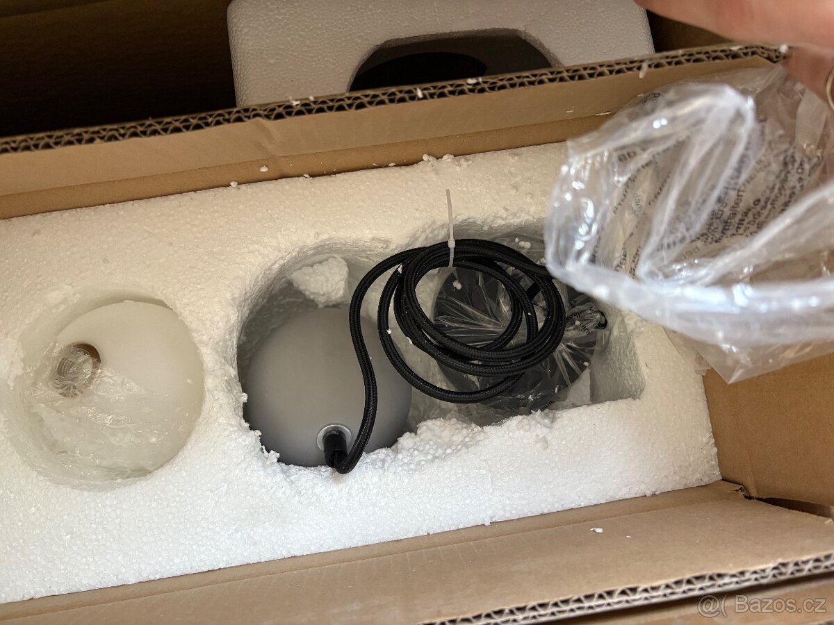 3x Dizajnovy Luster Sivy, Cierny, Ruzovy - 6