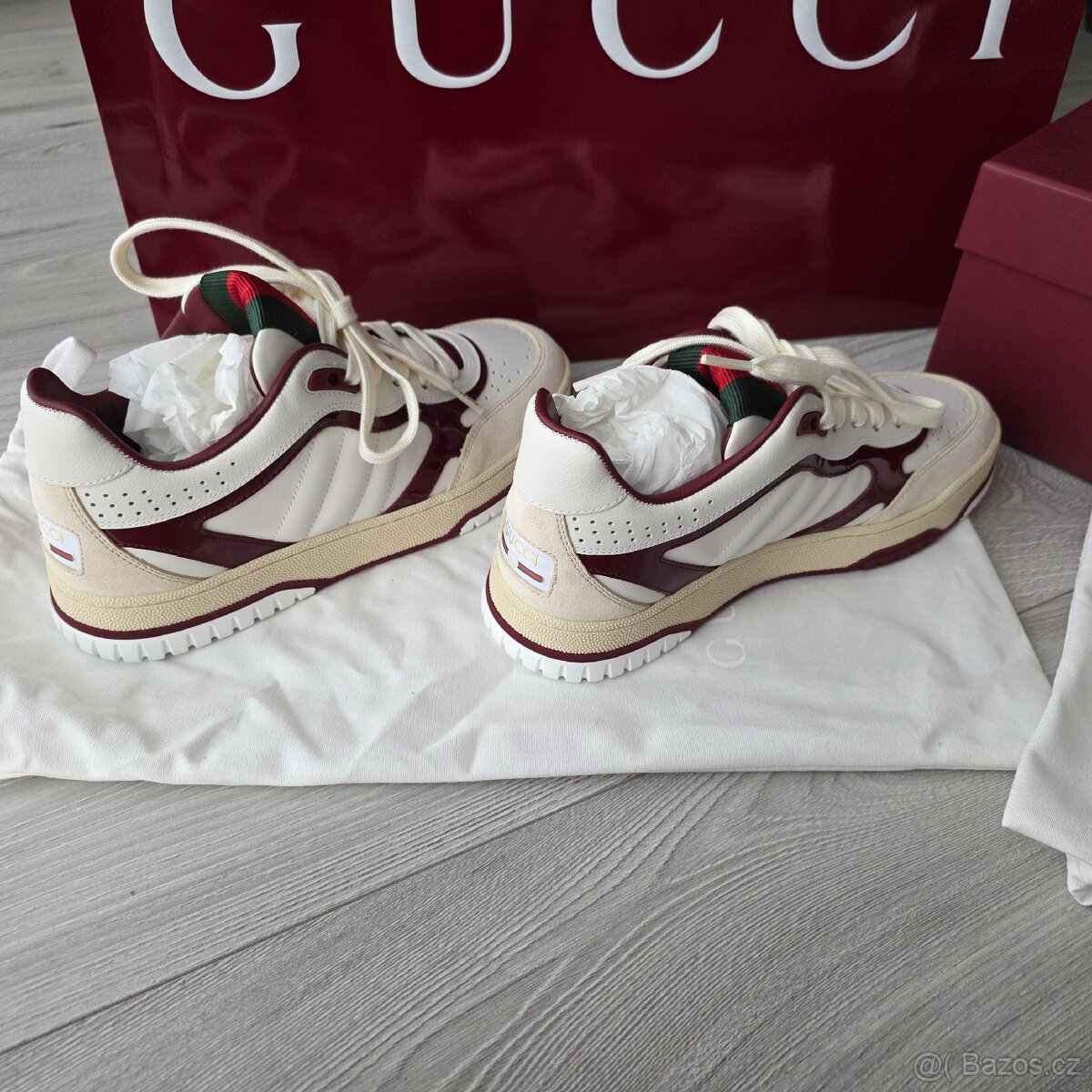 Gucci re-web white red trainers - 6