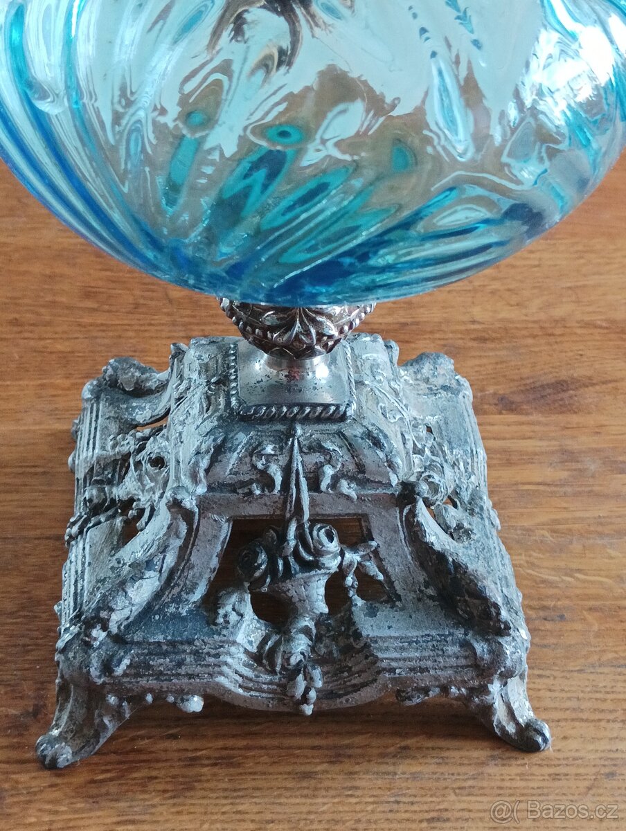 SECESE/ART NOUVEAU STAROŽITNÁ PETROLEJKA HASAG, FRANCIE 1900 - 6