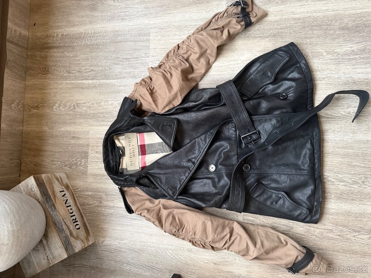 Burberry Brit kožený kabát - 6